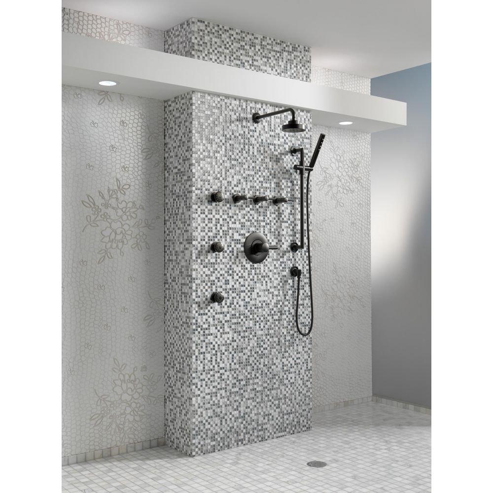 Brizo Matte Black Less Handle Thermostatic Valve Trim 