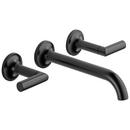 Brizo Matte Black Widespread Bathroom Sink Faucet Handles Sold Separately 