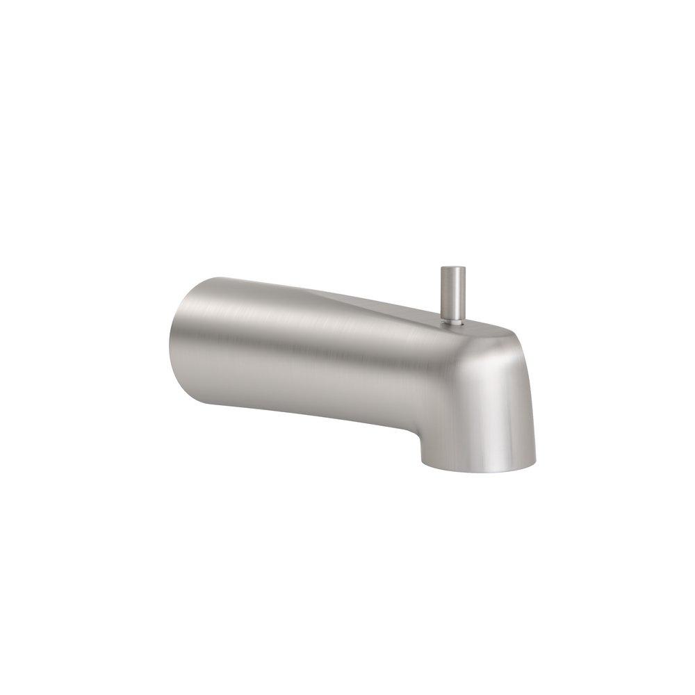 PROFLO&reg; Brushed Nickel 1/2 x 7 in. CTS Slip-fit Metal Tub Spout 