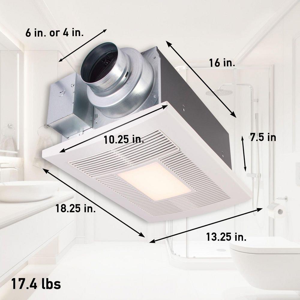 Panasonic White 50-80-110 CFM Ceiling Mount Ventilation Fan in White - 0.3-1.5 Sones 