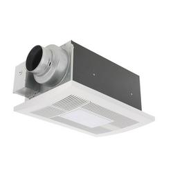 50-80-110 CFM Ceiling Mount Ventilation Fan with Heater & LED Light in White - 0.3-1.5 Sones