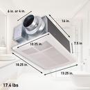 Panasonic White 50-80-110 CFM Ceiling Mount Ventilation Fan in White - 0.3-1.5 Sones 