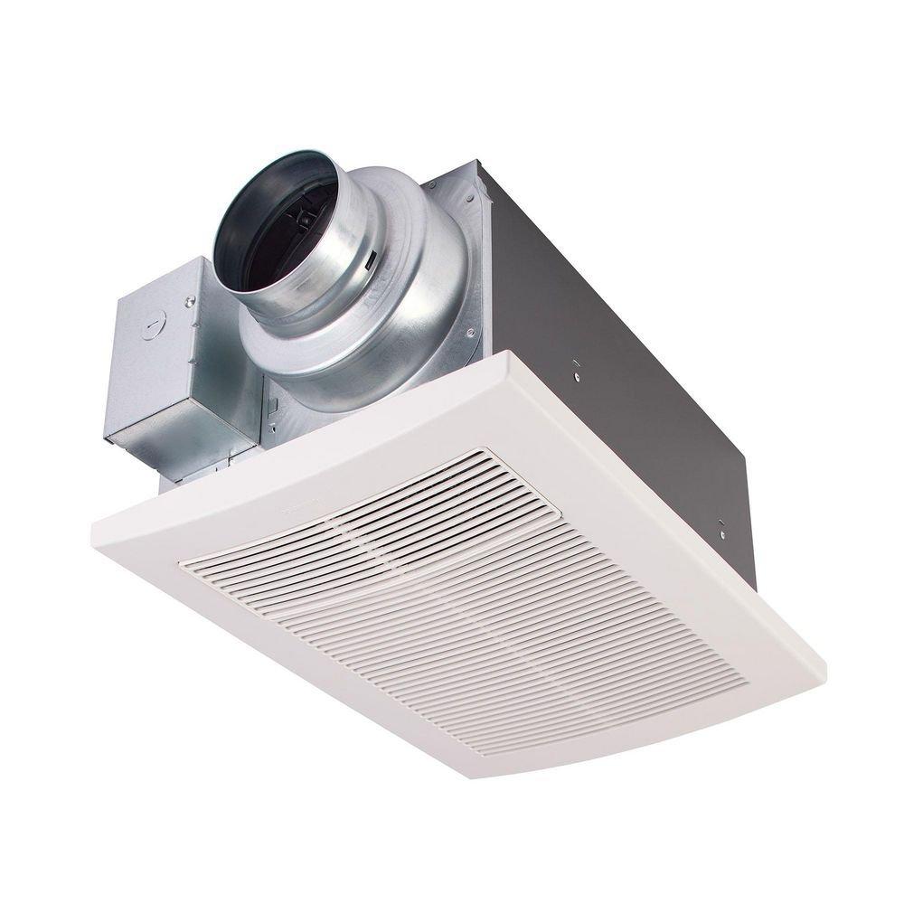 Panasonic White 50-80-110 CFM Ceiling Mount Ventilation Fan in White - 0.3-1.5 Sones 