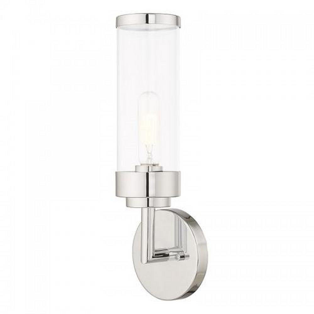 Livex Lighting Polished Chrome 100W 1-Light 15-5/8 in. Wall Sconce 