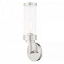 100W 1-Light 15-5/8 in. Wall Sconce in Polished Chrome