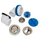 PVC Bath Waste Half Kit Uni-Lift Stopper with Test Kit in Brushed Nickel