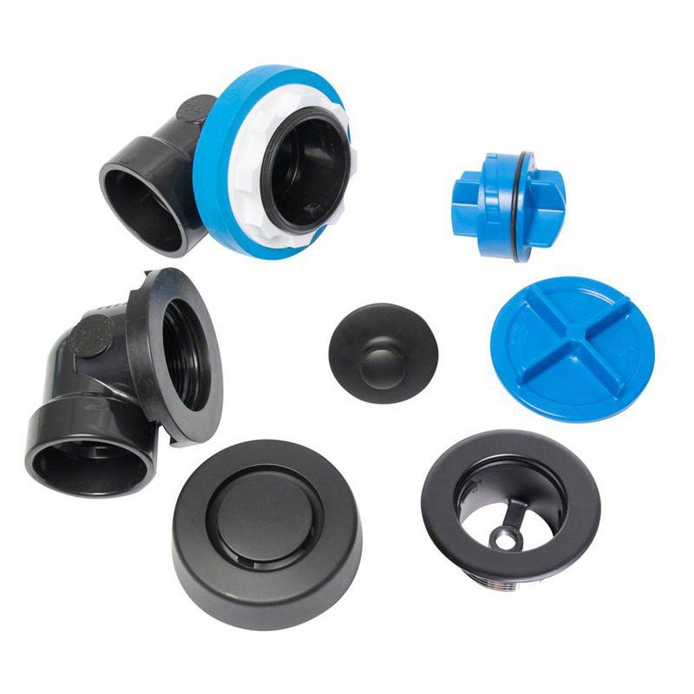 Dearborn Matte Black Plastic Toe-Tap Drain 