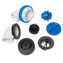 PVC Bath Waste Half Kit with Toe-Tap Stopper with Test Kit in Matte Black