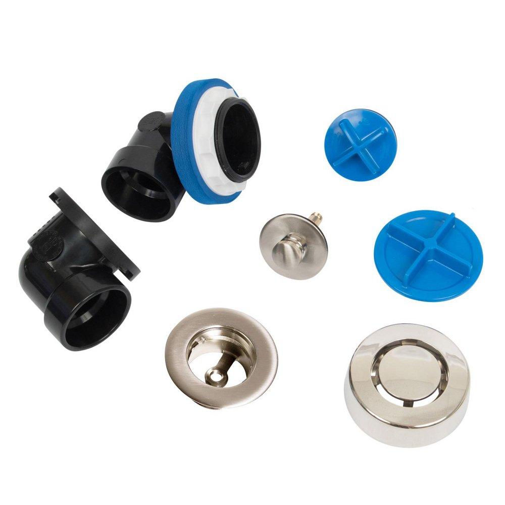 Dearborn Brushed Nickel ABS Bath Waste Push-Pull Half Kit Drain in Brushed Nickel 