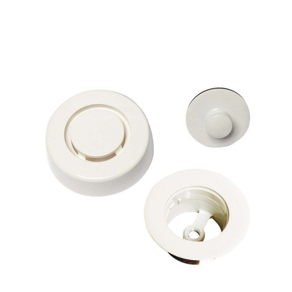 Bath Waste Trim Kit Uni-Lift Stopper in White Finished 