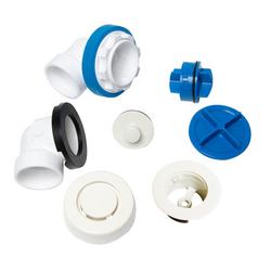 Plastic Lift & Turn Drain in White