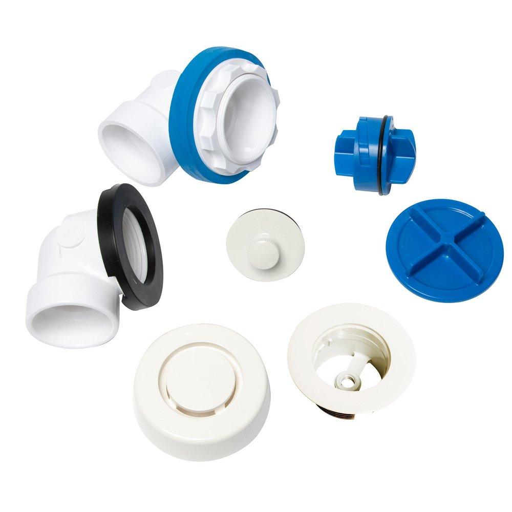 Dearborn White Plastic Push-Pull Drain 