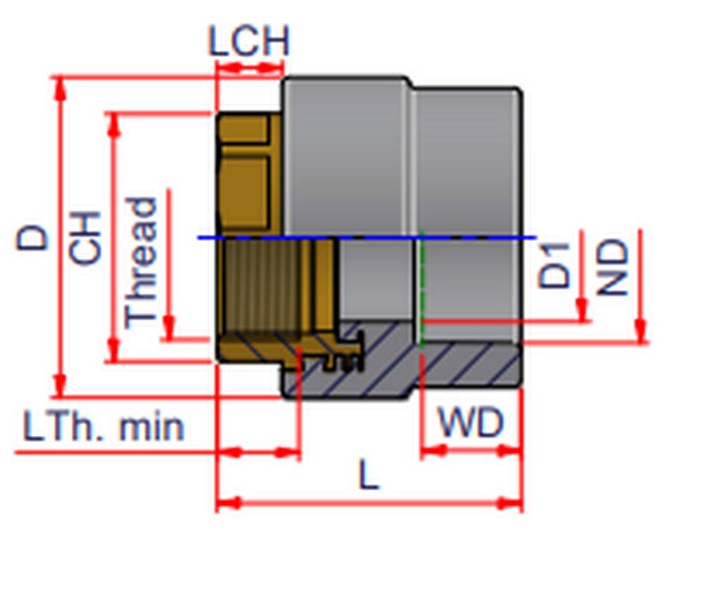 NIRON Hub Sewer and Drain and Corrugated Spout PVC Adapter 