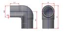 6 in. Spigot x Butt Fusion Electrofusion Plastic 90 Degree Elbow