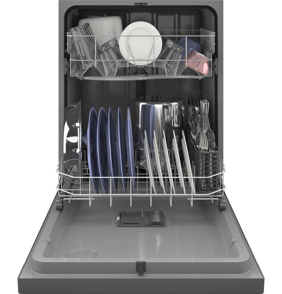 GE® Stainless Steel 24 in. Front Control Dishwasher 
