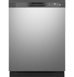Energy Star 24"W Front Control Built In 4 Cycle 14 Place Setting Dishwasher with Hard Food Disposer in Stainless Steel