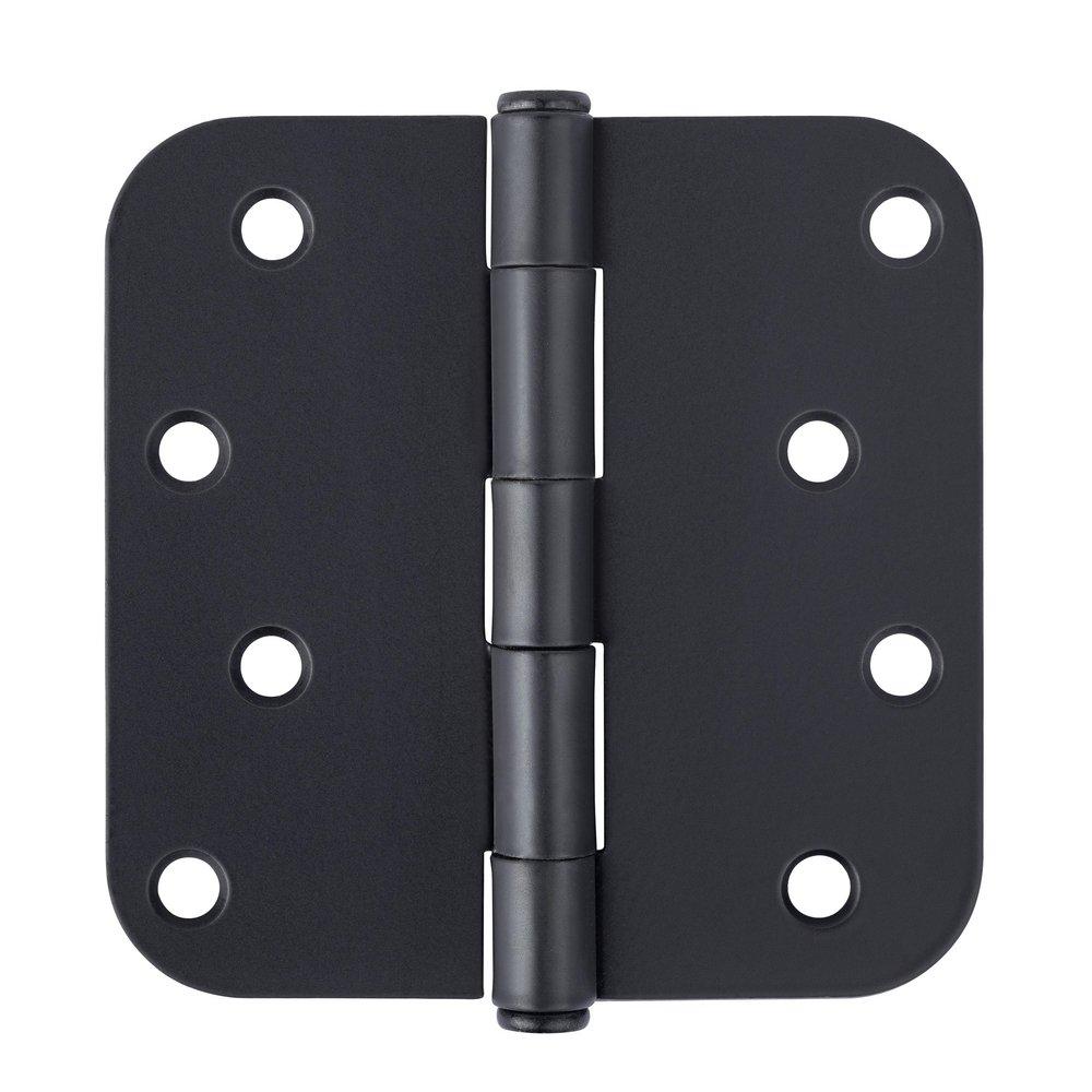 Westcraft Matte Black 4 in. Steel Door Hinge (Pack of 3) 