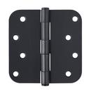 Westcraft Matte Black 4 in. Steel Door Hinge (Pack of 3) 