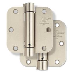 3-1/2 in. Steel Spring Door Hinge in Satin Nickel (Pack of 2)