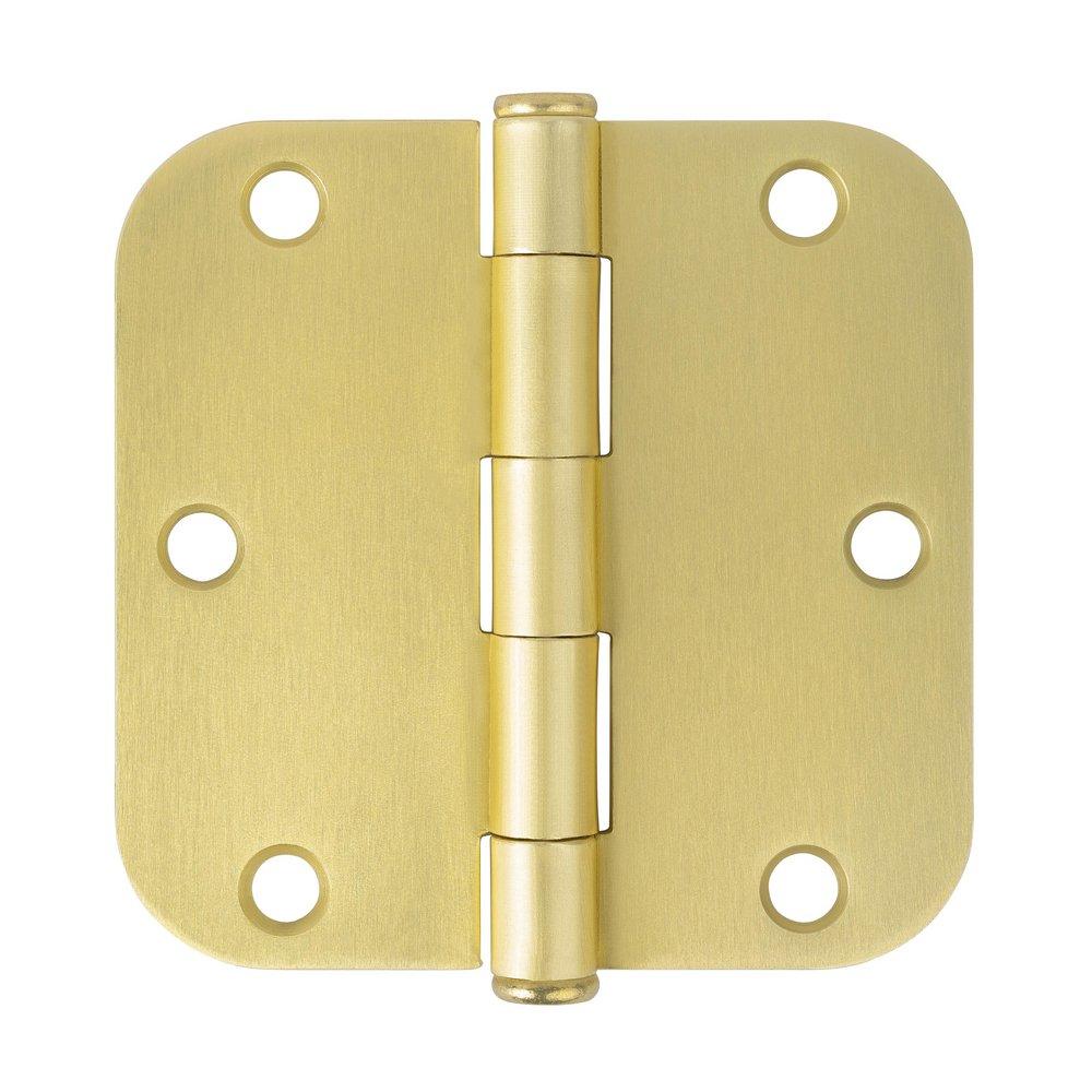Westcraft Champagne Brass 3-1/2 in. Steel Door Hinge (Pack of 3) 