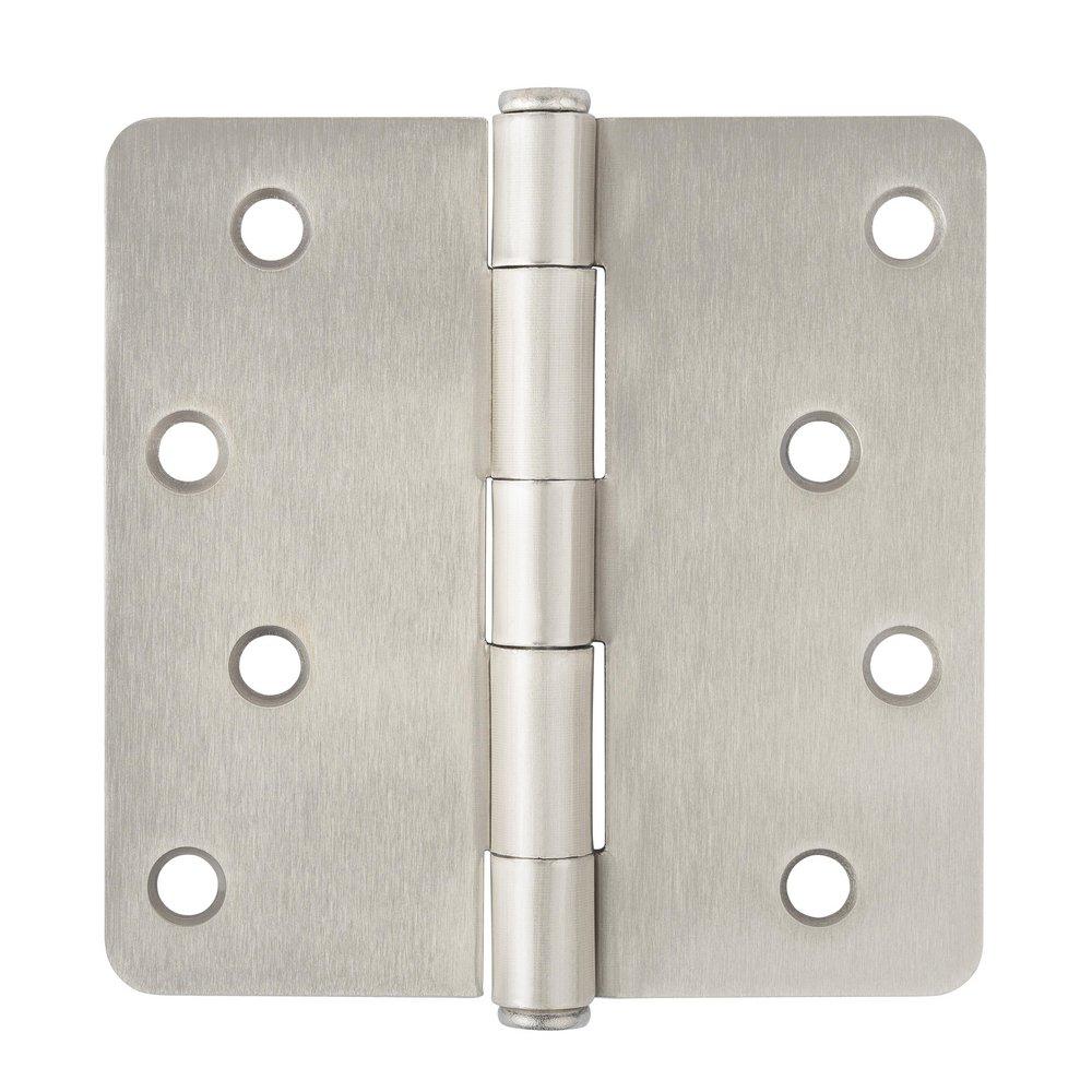 Westcraft Satin Nickel 4 in. Steel Door Hinge (Pack of 2) 