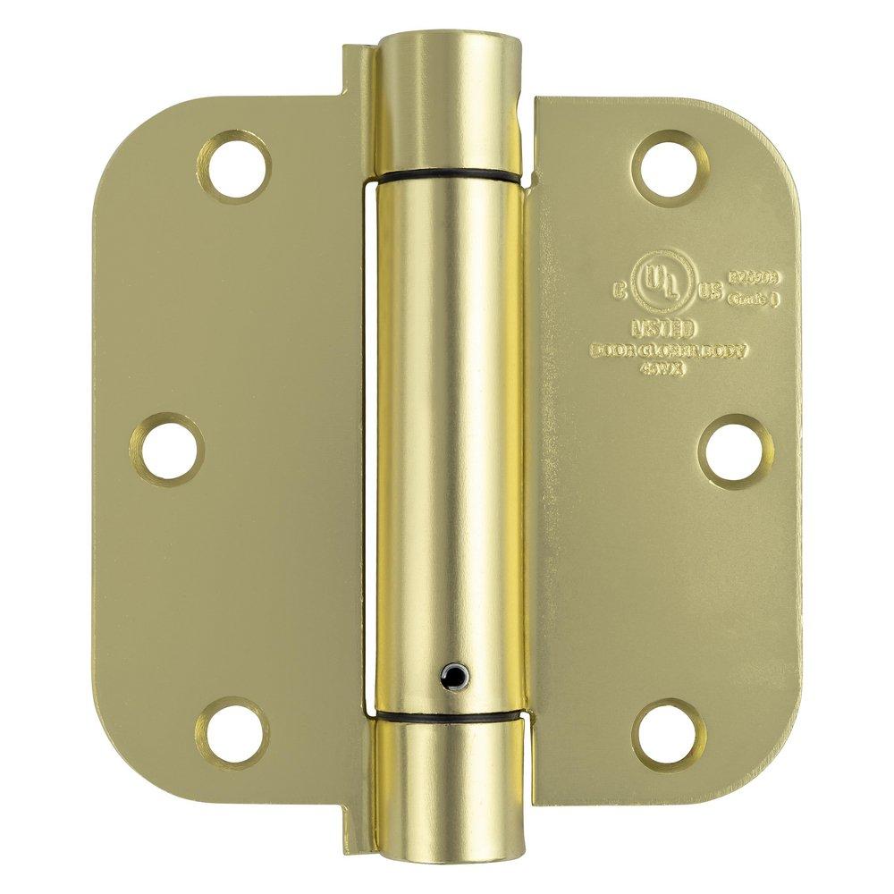 Westcraft Satin Brass 3-1/2 in. Steel Spring Door Hinge (Pack of 2) 