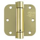 Westcraft Satin Brass 3-1/2 in. Steel Spring Door Hinge (Pack of 2) 