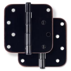 4 in. Steel Door Hinge in Oil Rubbed Bronze (Pack of 2)