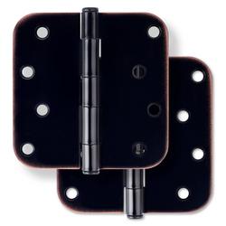 4 in. Steel Door Hinge in Oil Rubbed Bronze (Pack of 2)
