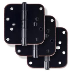 4 in. Steel Security Door Hinge in Oil Rubbed Bronze (Pack of 3)