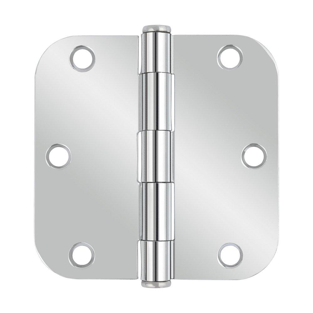 Westcraft Polished Chrome 3-1/2 in. Steel Door Hinge (Pack of 2) 