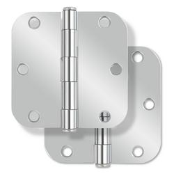3-1/2 in. Steel Door Hinge in Polished Chrome (Pack of 2)