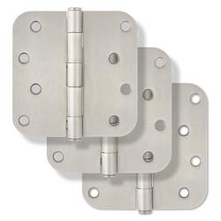 4 in. Steel Door Hinge in Satin Nickel (Pack of 3)