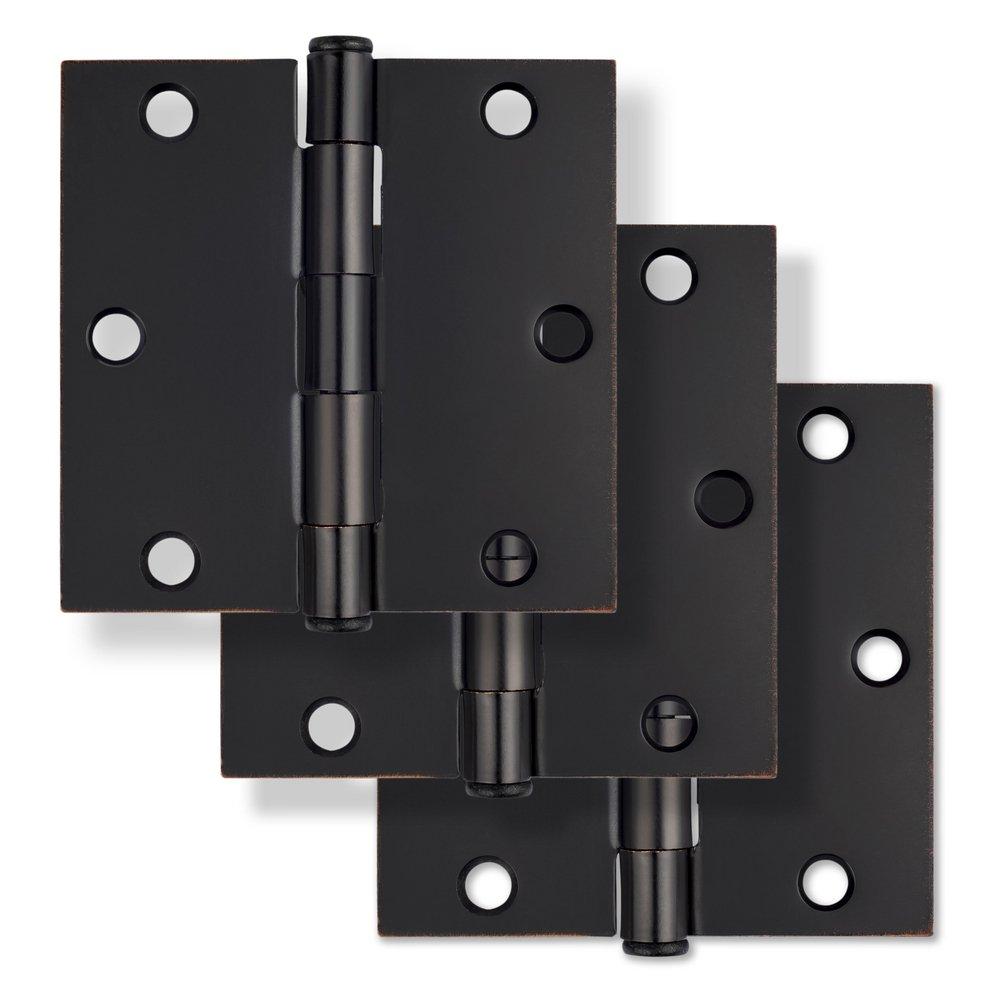 Westcraft Oil Rubbed Bronze 3-1/2 in. Steel Door Hinge (Pack of 3) 