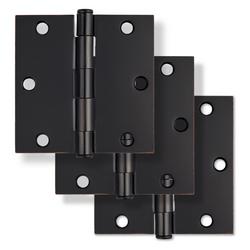 3-1/2 in. Steel Door Hinge in Oil Rubbed Bronze (Pack of 3)