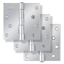 4 in. Steel Door Hinge in Polished Chrome (Pack of 2)