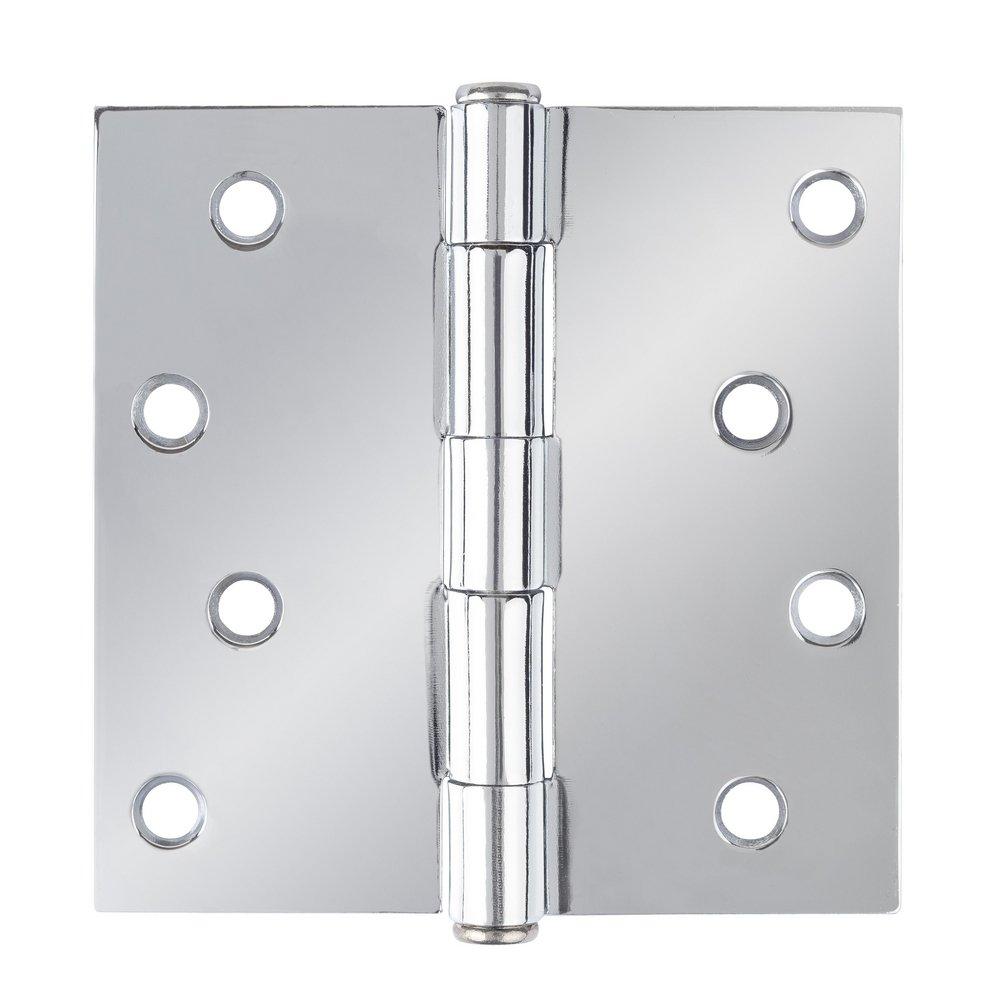 Westcraft Polished Chrome 4 in. Steel Door Hinge (Pack of 2) 