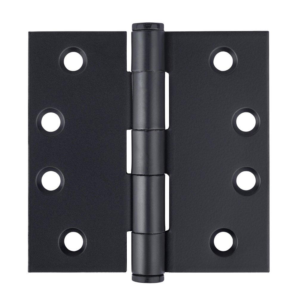 Westcraft Matte Black 4 in. Steel Door Hinge (Pack of 3) 