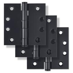 4 in. Steel Door Hinge in Matte Black (Pack of 3)