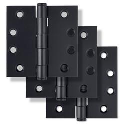 4 in. Steel Door Hinge in Matte Black (Pack of 3)
