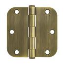 Westcraft Antique Brass 3-1/2 in. Steel Door Hinge (Pack of 3) 