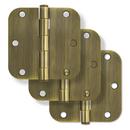 Westcraft Antique Brass 3-1/2 in. Steel Door Hinge (Pack of 3) 