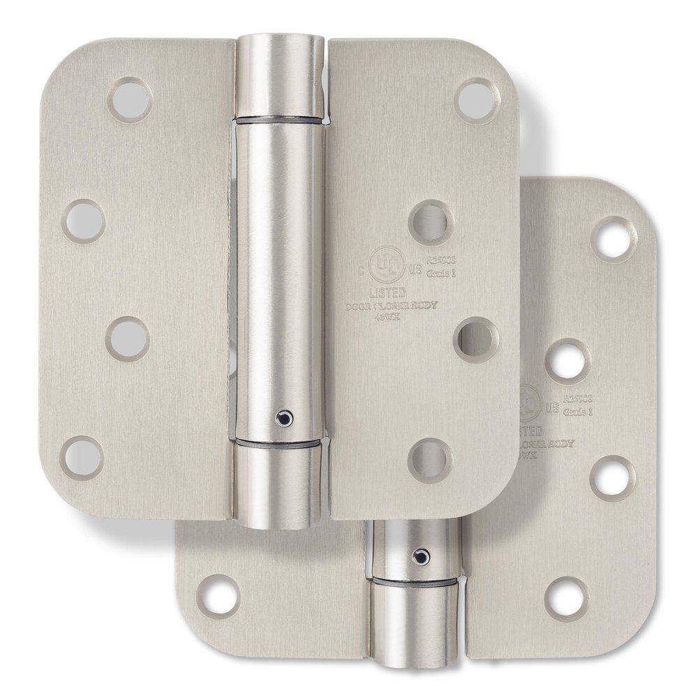 Westcraft Satin Nickel 4 in. Steel Spring Door Hinge (Pack of 2) 
