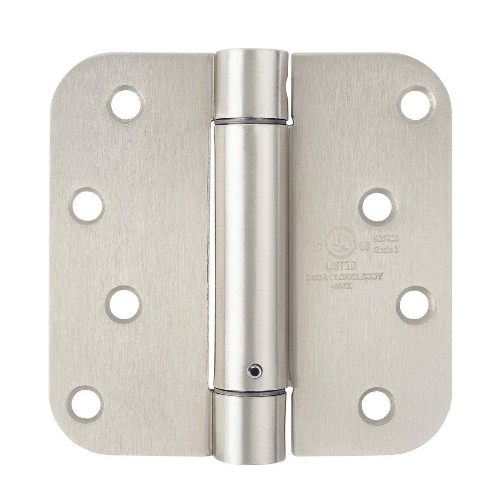 Westcraft Satin Nickel 4 in. Steel Spring Door Hinge (Pack of 2) 