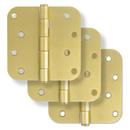 Westcraft Champagne Brass 4 in. Steel Door Hinge (Pack of 3) 