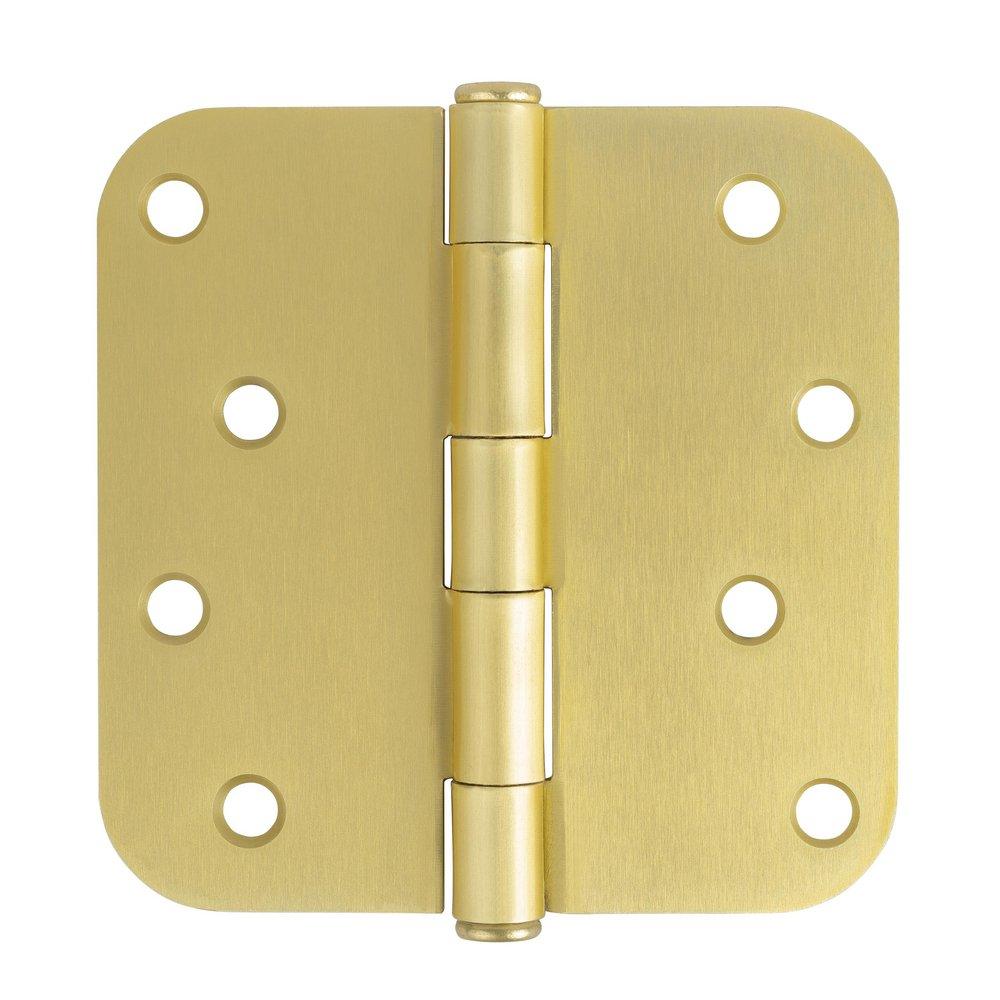 Westcraft Champagne Brass 4 in. Steel Door Hinge (Pack of 3) 