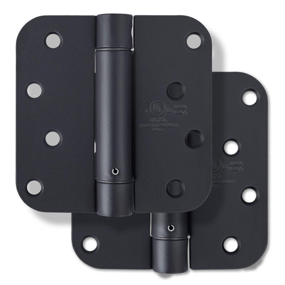 Westcraft Matte Black 4 in. Steel Spring Door Hinge (Pack of 2) 