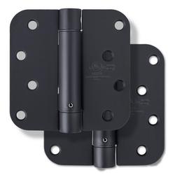 4 in. Steel Spring Door Hinge in Matte Black (Pack of 2)