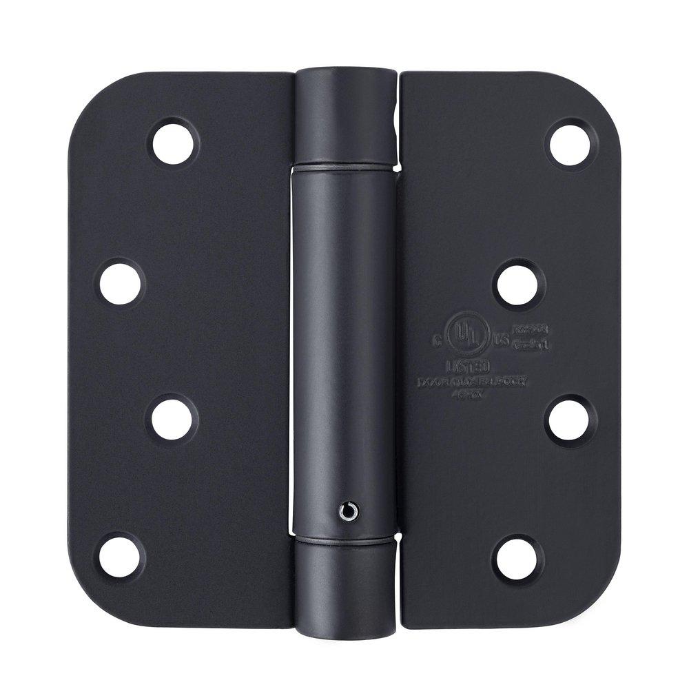 Westcraft Matte Black 4 in. Steel Spring Door Hinge (Pack of 2) 