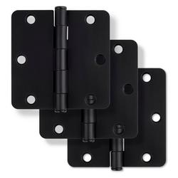 3-1/2 in. Steel Door Hinge in Matte Black (Pack of 3)